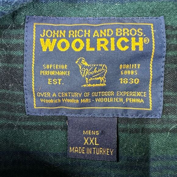 Woolrich Shacket Mens XXL Serape John Rich & Bros Heavyweight Shirt Chamois VTG - Picture 6 of 9